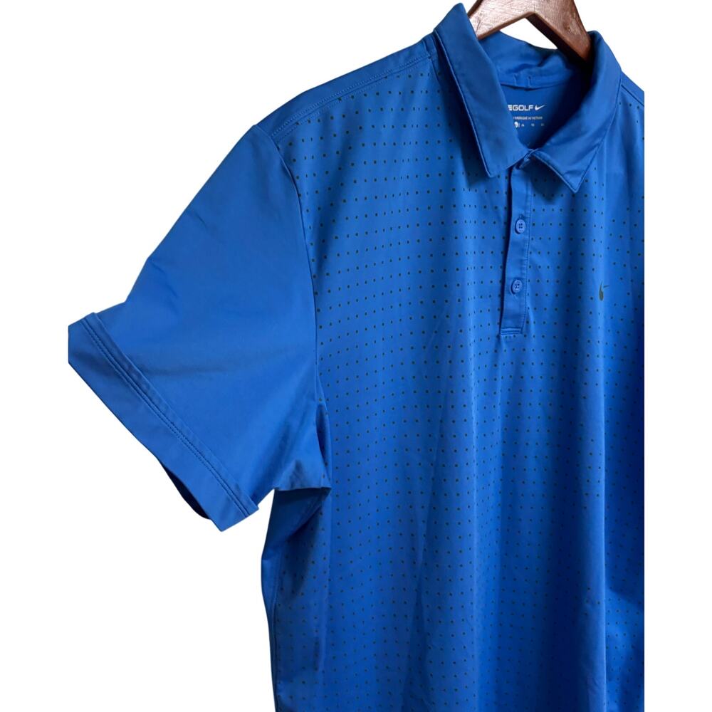 Nike Golf Dri-FIT Blue Polo Shirt Men’s XL Athletic Golf Performance Swoosh - Picture 4 of 9